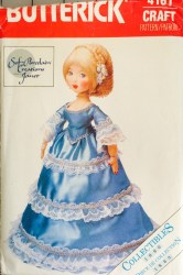 4161 22'' SOF-CLOTH FASHION DOLL, OUTFIT, SHOES, UNDIES PATTERN
